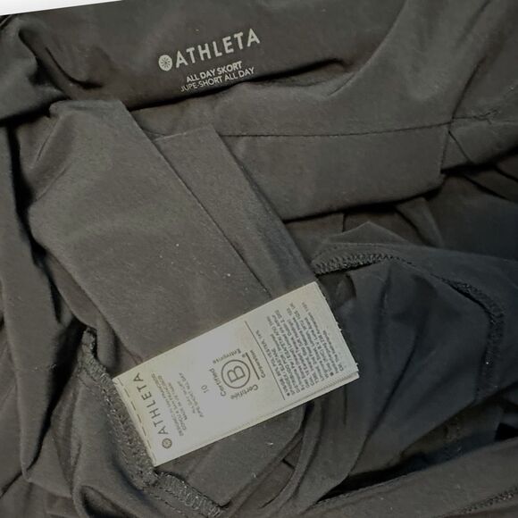 ATHLETA Women’s Black All Day Skort Built-In Shorts Active Tennis Golf Size 10 S - Picture 5 of 8